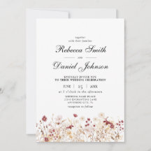 Elegante Herbst-Wildblumen Blumenhochzeit