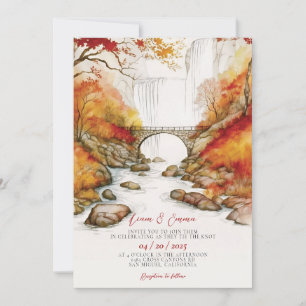 Elegante Herbstblätter Herbst-Hochzeitseinladung Einladung
