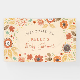 Elegante Herbstlaub Kinderdusche Banner