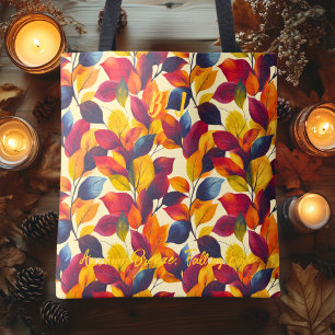 Elegante Herbstlaub-Tragetasche Warmes Herbstmuste Tasche