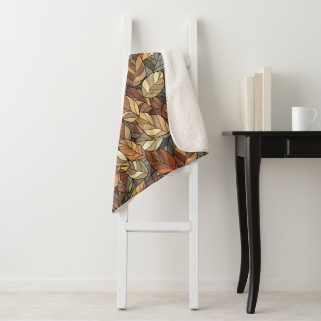 Elegante Herbstlaube aus festem Glas - Rustikaler  Sherpadecke (Beispiel)
