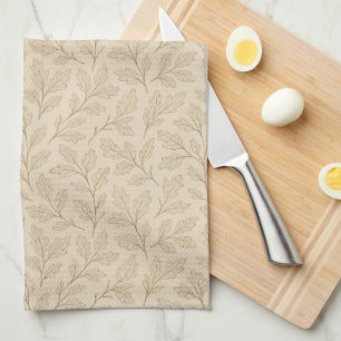 Elegante Herbstlaube   Boho Minimalistisch Farmhou Geschirrtuch