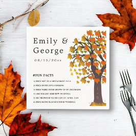 Elegante Herbstlaube Rodelbahn Romantische Hochzei Serviette