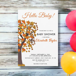 Elegante Herbstlaube Tree Romantic Baby Shower Einladung
