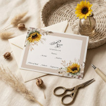 Elegante herbstliche Blumenhochzeit RSVP