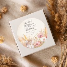 Elegante Herbstwiese Wildblumen-Babyshower-Geschen