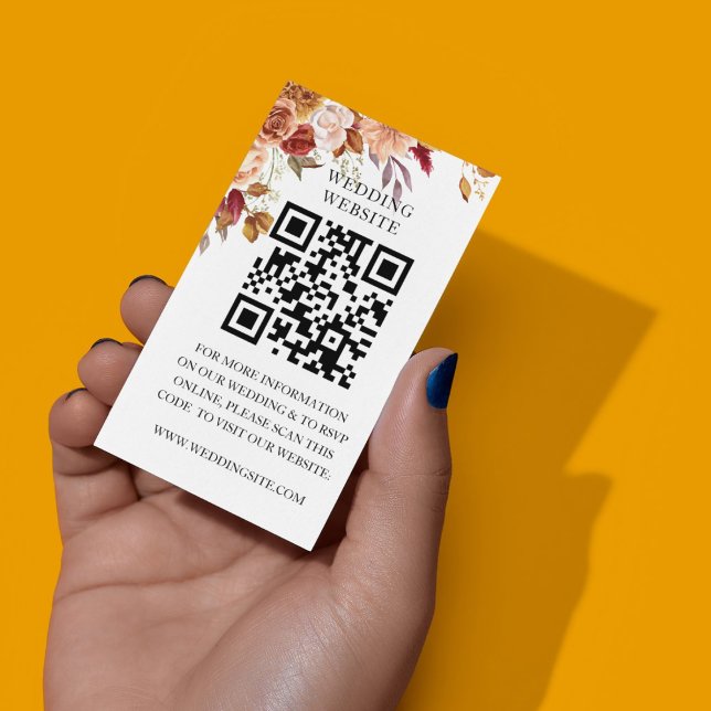 Elegante Herbstwoche Begleitkarte (Elegant Autumn Watercolor Floral Wedding Party Supplies)