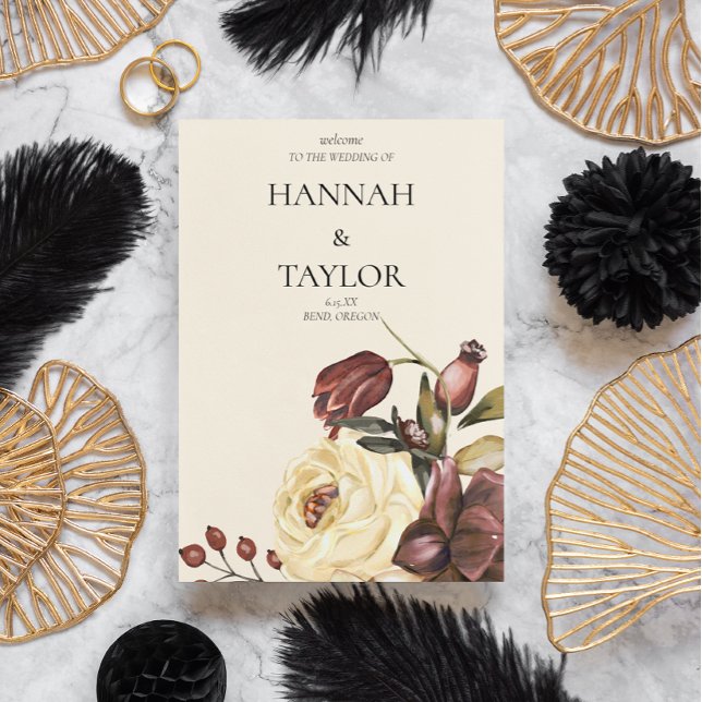 Elegante Herbstzeremonie Programm (Von Creator hochgeladen)