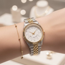 Elegante Herr und Frau Uhr, individuelles Geschenk