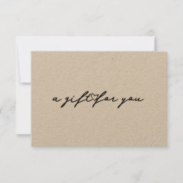 Elegante Herz Beauty Gift Earthy Certificate Card Einladung