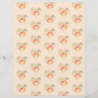 Elegante Herzen auf rosa Scrapbook Paper