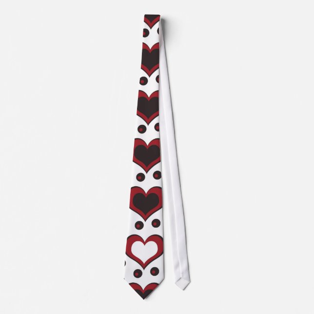 elegante Herzen Krawatte (Vorderseite)