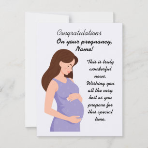 Elegante Herzlichen Glückwunsch Schwangerschaft Ka Postkarte