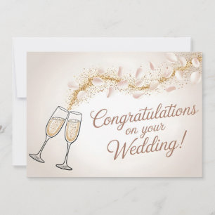 Elegante "Herzlichen Glückwunsch zur Hochzeit"  Dankeskarte