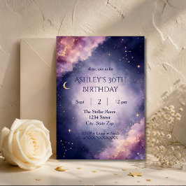 Elegante himmlische Einladung zum 30. Geburtstag