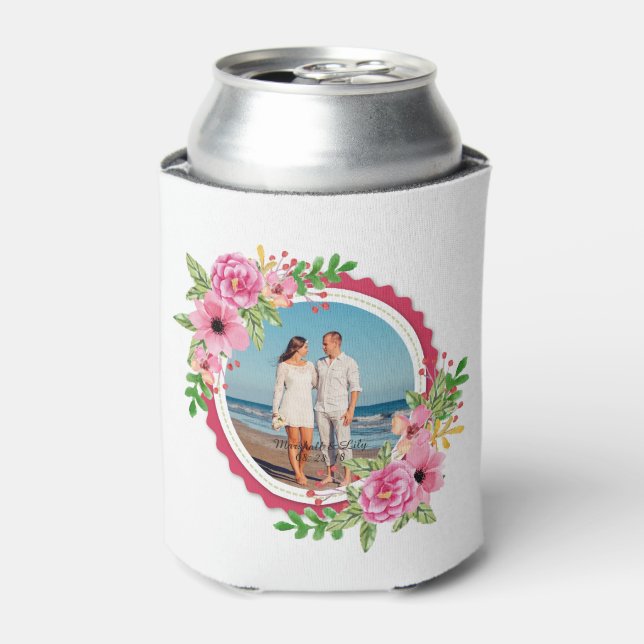 Elegante Hinzufügen Ihres eigenen Fotos Hochzeit k Dosenkühler (Kanne Vorderseite)