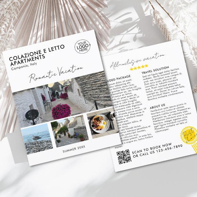 Elegante Hinzufügen von QR-Code-Promo für Ihr Logo Flyer (Elegant Add Your Logo Photo Grid QR Code Promo Flyer)