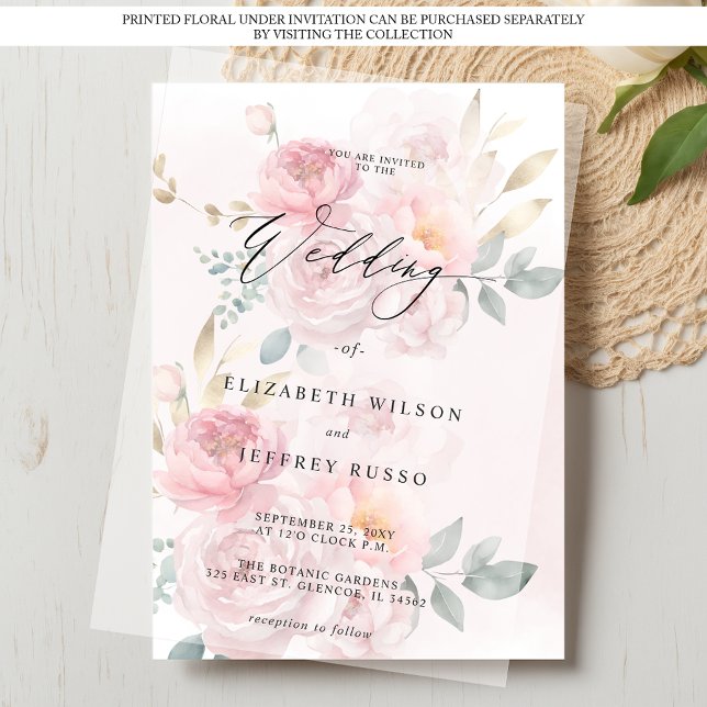 Elegante Hochzeit (Elegant Wedding Vellum Invitations)