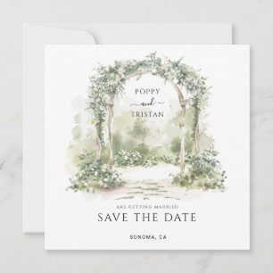 Elegante Hochzeit am Blumengarten Save The Date