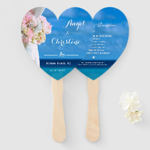Elegante Hochzeit am Floral Ocean Beach Fächer