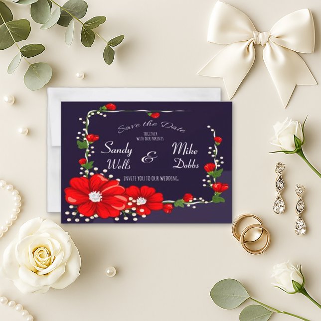 Elegante Hochzeit an der Lila Grenze Save The Date (Von Creator hochgeladen)