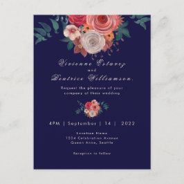 Elegante Hochzeit auf See und rote Rose Postkarte