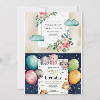 Elegante Hochzeit, Babydusche und Einladung zum Ge