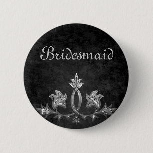 Elegante Hochzeit Brautjungfer Button