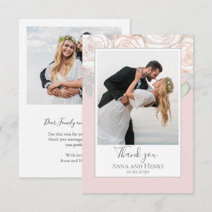 Elegante Hochzeit danke Ihnen Blumenflora Wasserfa