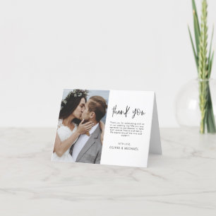 Elegante Hochzeit Dankeschön Foto Einladung