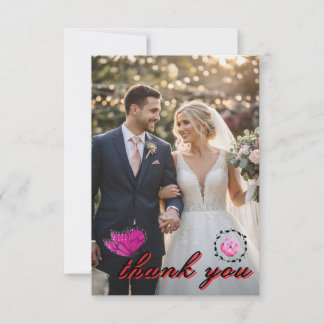 💍 Elegante Hochzeit Dankeskarten  Dankeskarte