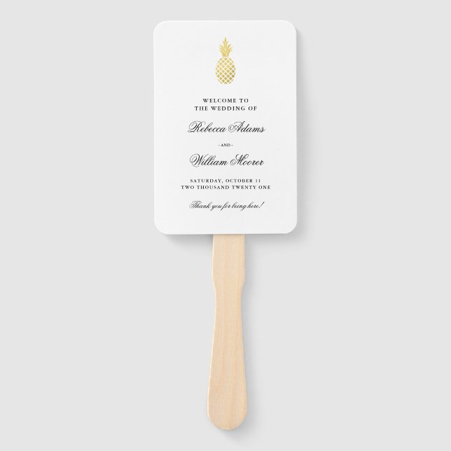 Elegante Hochzeit der Ananas Fächer (Vorderseite)