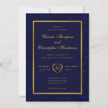 Elegante Hochzeit der modernen Marine mit Blue und