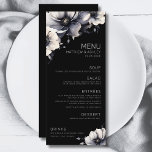 Elegante Hochzeit der Schwarzen Flora Menükarte<br><div class="desc">Niedliches und schlichtes modernes Hochzeitsdesign in Schwarz-Weiß-Blume. Klassisch aber skurril mit schwarz, grau und cremefarbenen Blume mit schwarzen Schriftart und modernen Schriftzeichen. Bearbeiten Sie den gesamten Text zu Ihren eigenen Informationen. Sie können sogar die Hintergrundfarbe auf alles ändern, was Sie gewollt haben! Ich habe auch andere ähnliche Stile in diesem...</div>