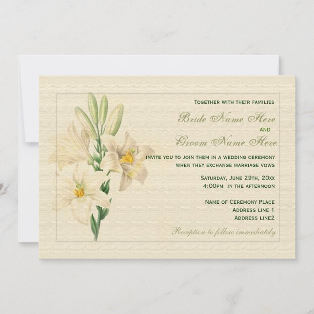 Elegante Hochzeit der Vintagen Botanischen Kunstli Einladung (Vorderseite)