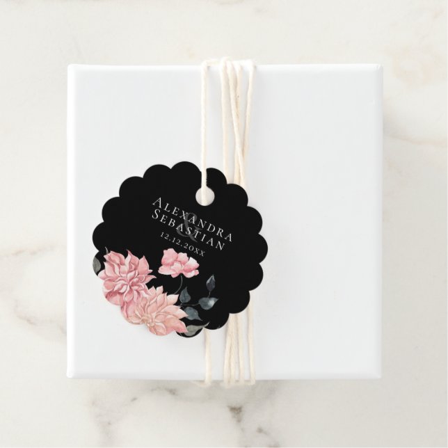 Elegante Hochzeit der Wasserfarben Geschenkanhänger (Beispiel)