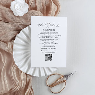 Elegante Hochzeit Details Beilagekarten Einladung