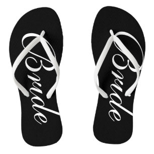 Elegante Hochzeit drehen Reinfälle für Braut und Flip Flops