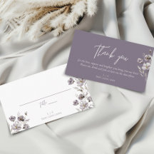 Elegante Hochzeit dunkle lila Aquarell vielen Dank