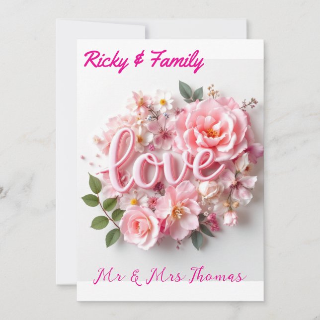 Elegante Hochzeit Einladung ein schöner Anfang (Vorderseite)