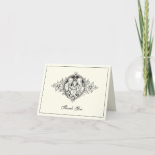 Elegante Hochzeit Elfenbein Heilige Familie Religi Dankeskarte