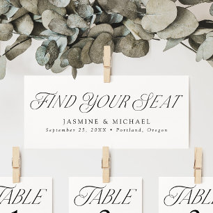 Elegante Hochzeit Finden Sie Ihren Platz Header-Ka Einladung