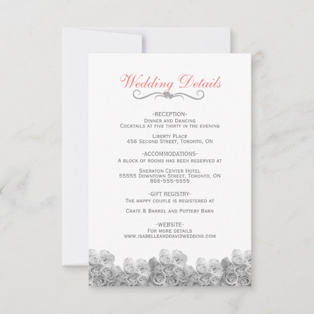 Elegante HOCHZEIT FÜHRT EINSCHLIESSUNGS-KARTE mit Dankeskarte (Vorderseite)