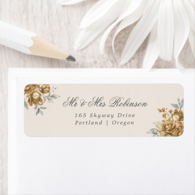 Elegante Hochzeit Gold Rustikale Blumen  (Insitu)