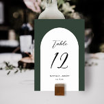 Elegante Hochzeit | Grüne Tischnummer<br><div class="desc">Diese stylischen,  einfachen Hochzeitskarten sind mit einem weißen Bogen versehen,  der auf einem farblich angepassten Hintergrund (in dunkelgrün dargestellt) dargestellt ist. Sie koordinieren sich perfekt mit unseren eleganten Vintagen Winter Florals Produkten. Einfach zu personalisieren für Ihre Hochzeit oder andere besondere Anlass.</div>