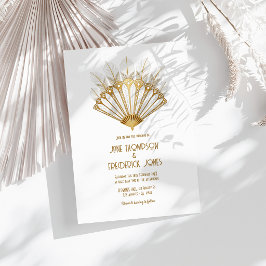 Elegante Hochzeit im Gatsby-Stil Art Deco der 1920 Einladung