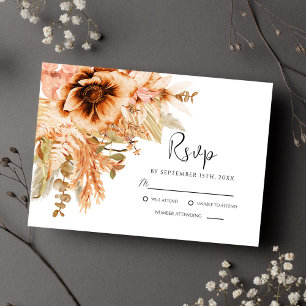 Elegante Hochzeit im Herbst Florenz RSVP Karte