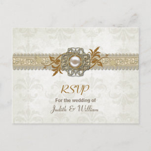 Elegante Hochzeit im Herbst UAWG Post Card Einladungspostkarte