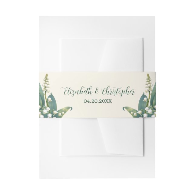 Elegante Hochzeit im Tal Einladungsbanderole (Vorderseite Beispiel)