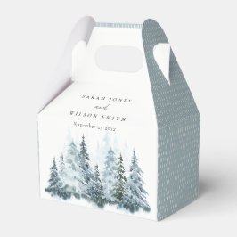Elegante Hochzeit im Winterwald Pine Geschenkschachtel